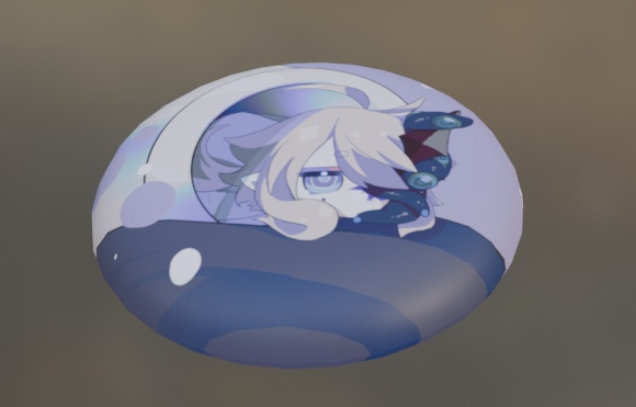 3Dでぃめろ缶バッジ