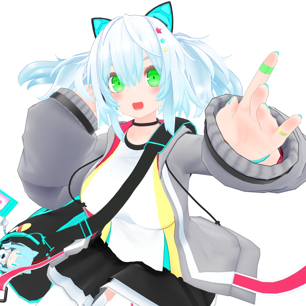 【VRアバター向け3Dモデル】『ゲーム少女 Amu(アミュ)』【VCC対応】