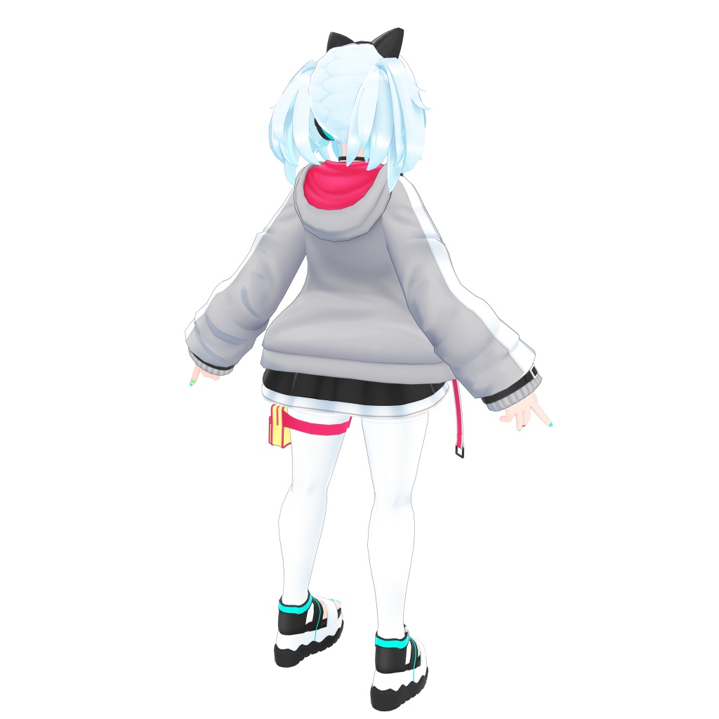 【VRアバター向け3Dモデル】『ゲーム少女 Amu(アミュ)』【VCC対応】