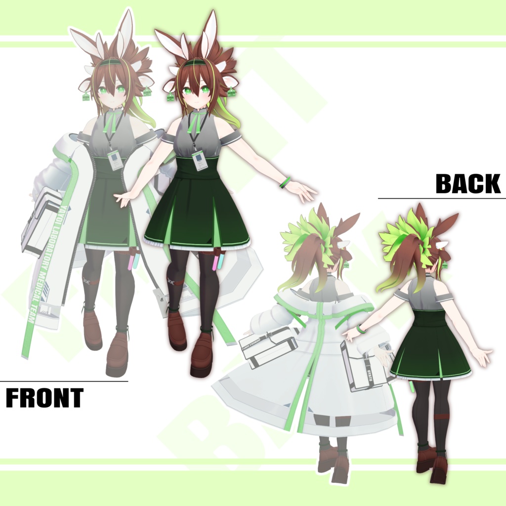 【共通素体】『 TONICA トニカ 』【VRアバター向け3Dモデル】