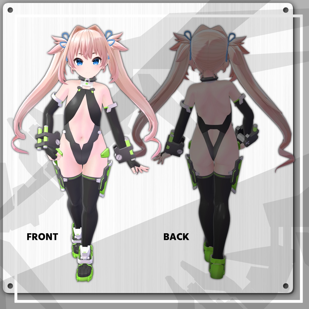 【JJBody対応衣装】『バトルスーツCOMBAT! +WING ARMOR』