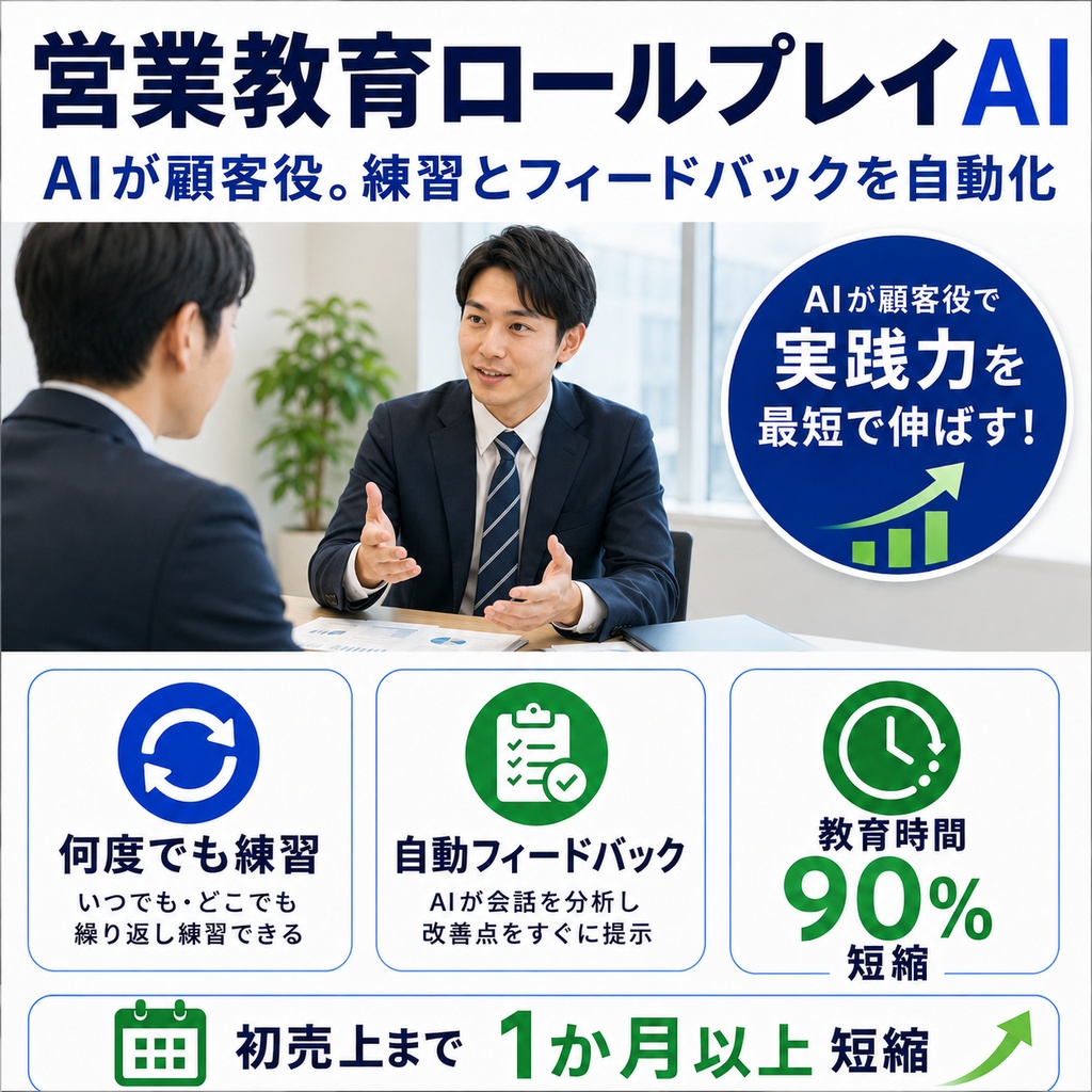 何度でも練習できる。営業教育を自動化するロールプレイAI（受注生産）