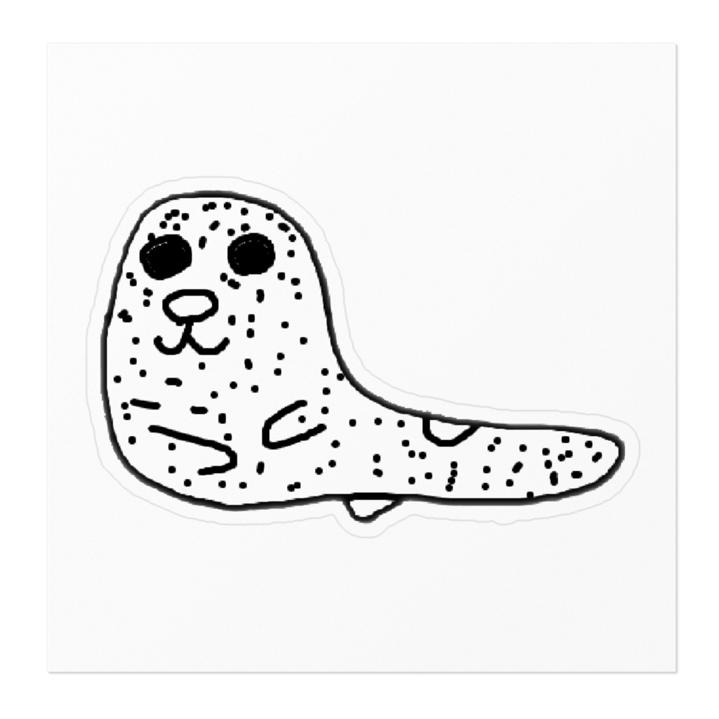 蕁麻疹あざらしステッカー