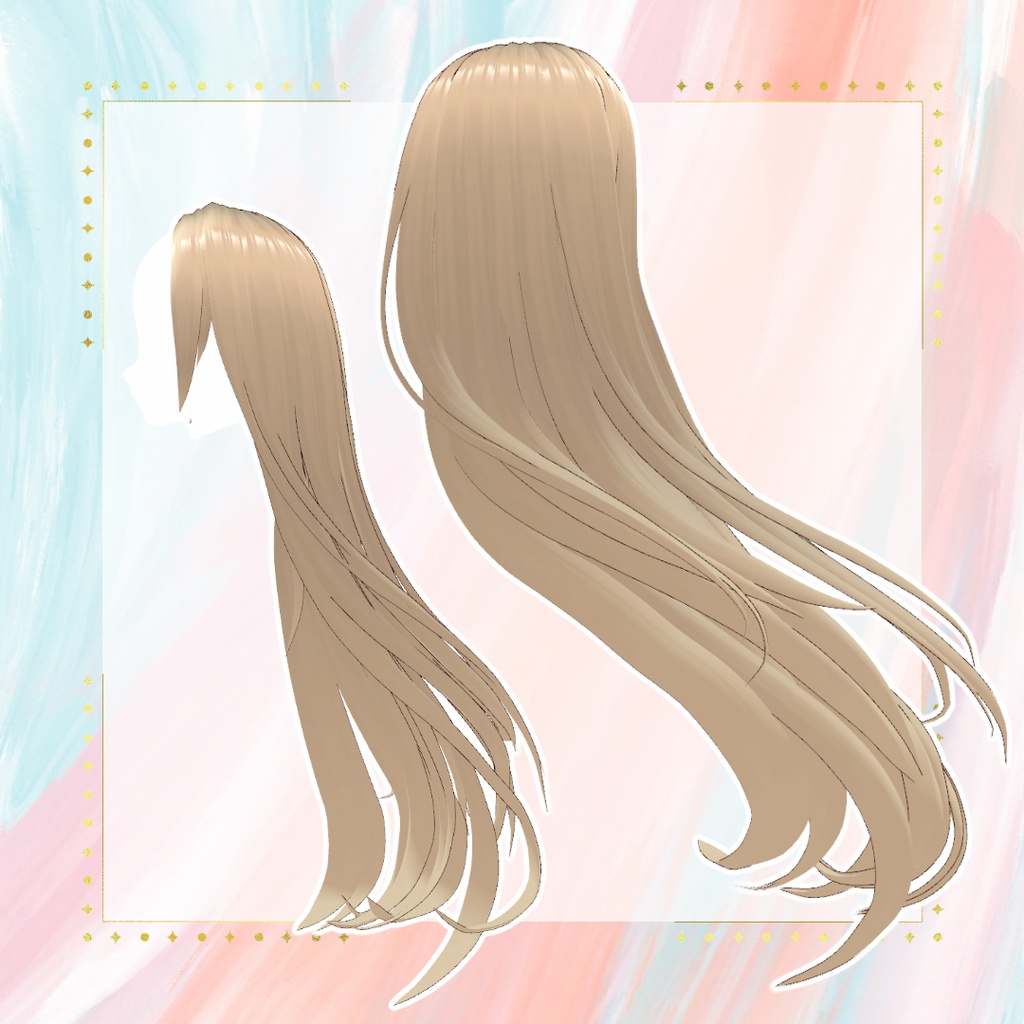 【VRoidヘアプリセット】そよ風ロングヘア