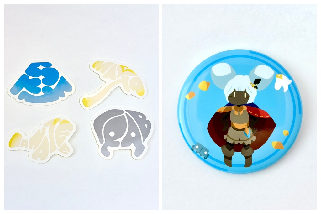 【シール・缶バッジ】そらのおともセット