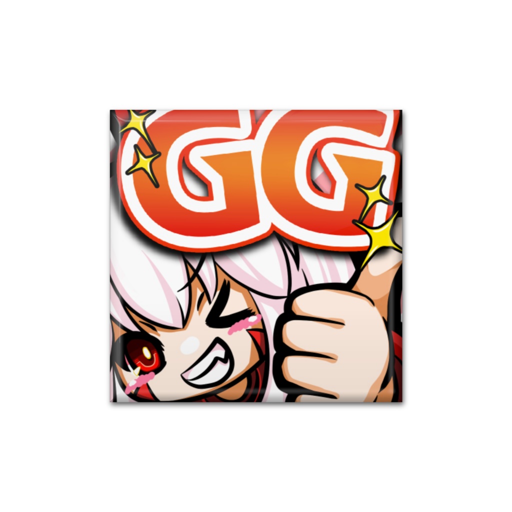 おきつね組缶バッジ「ＧＧ」