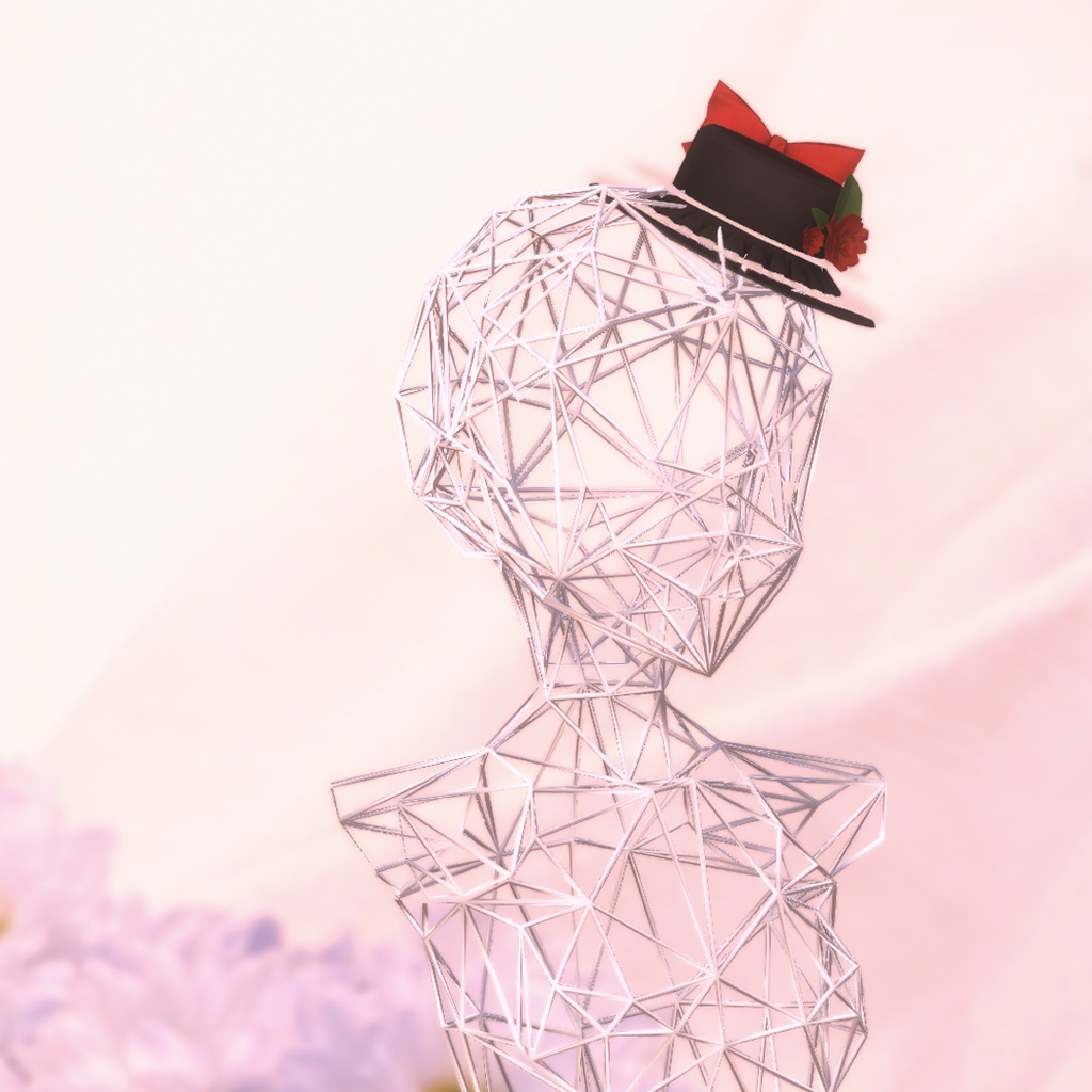 【VRChat想定】おすましミニ帽子、ハットセット