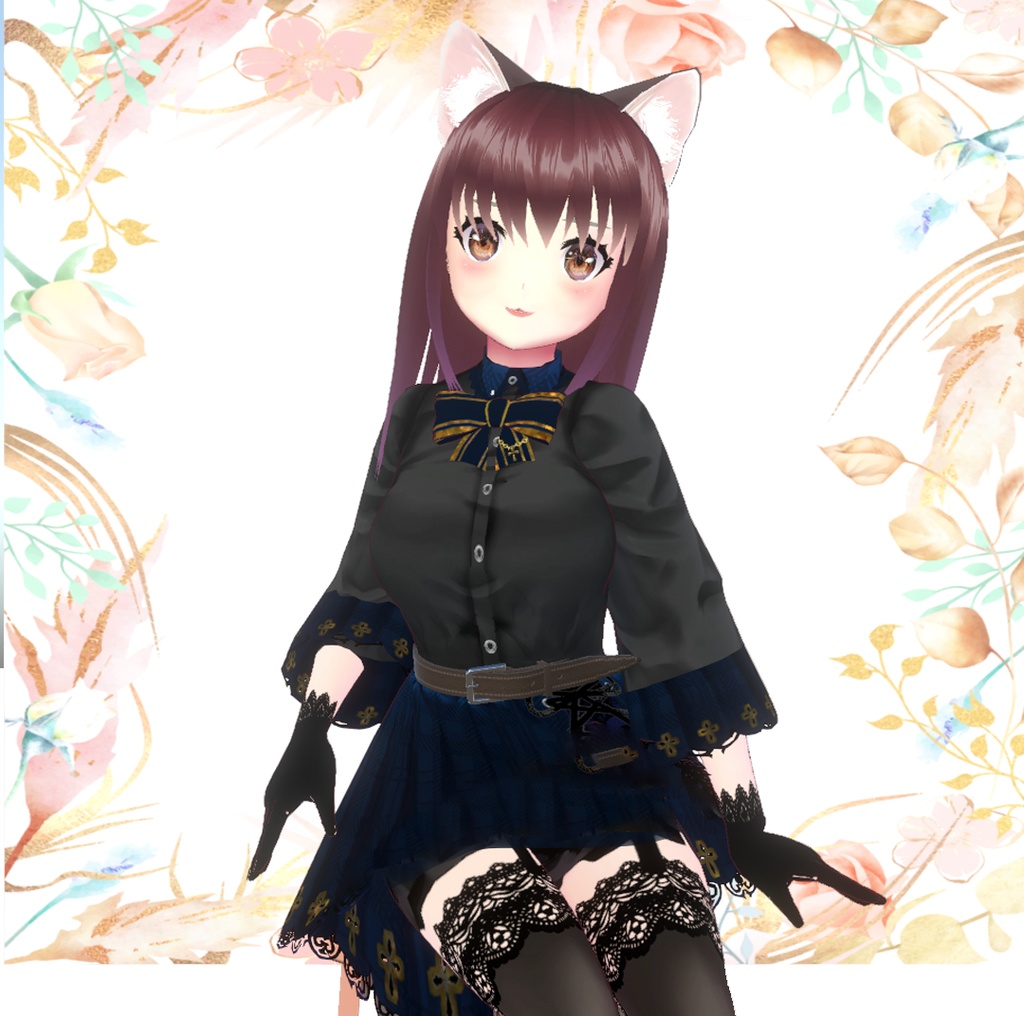 【VRChat想定】シンプルな皮のベルト