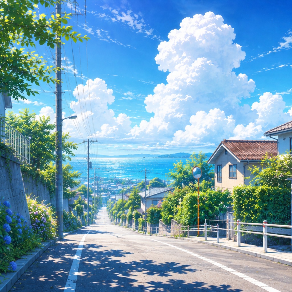 夏の通学路