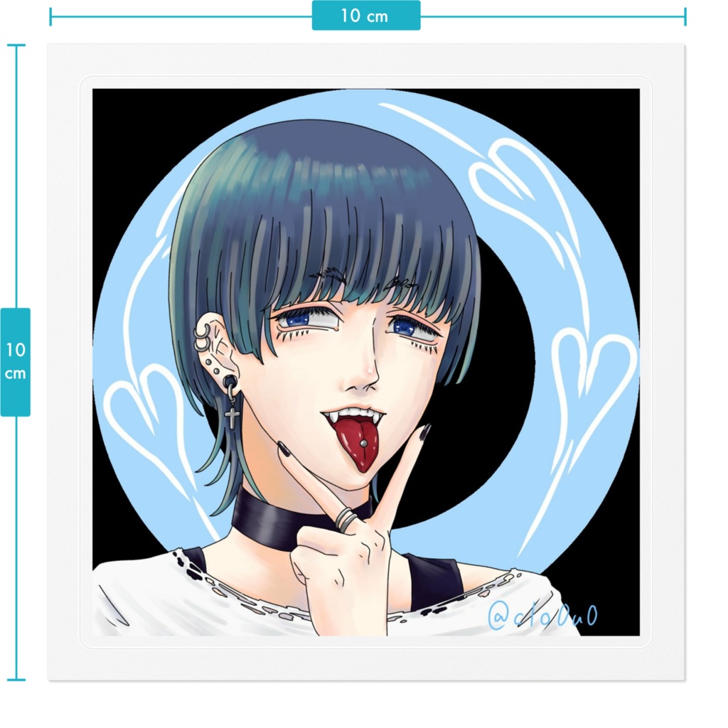 サブカル男子ブルーステッカー