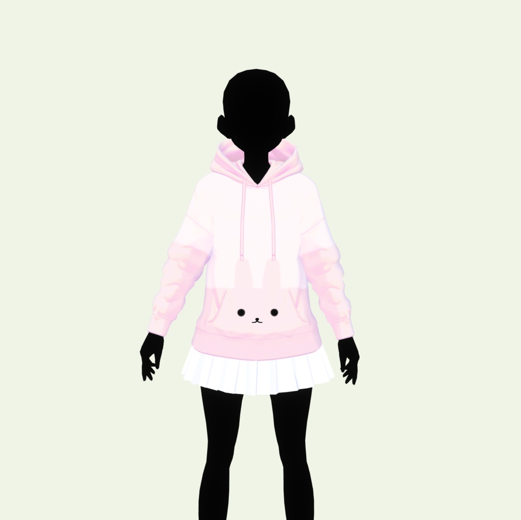 VRoid用] [うさぎパーカー] Rabbit Hoodie Set with skirt cofitelle BOOTH