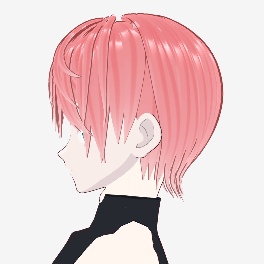 【Vroidヘアプリセット】ピンクさらさらショート