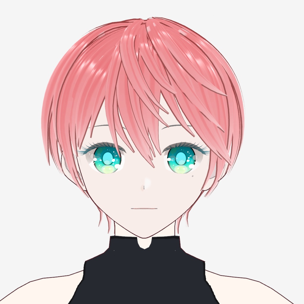 【Vroidヘアプリセット】ピンクさらさらショート