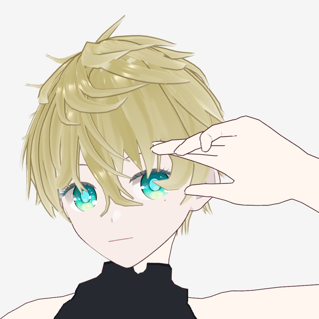 【Vroidヘアプリセット】金髪ボーイッシュショート