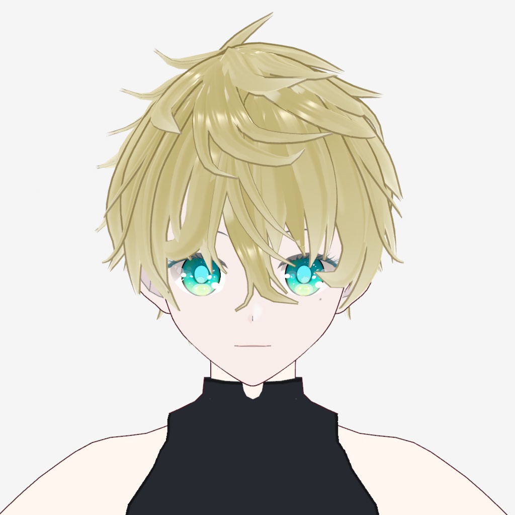 【Vroidヘアプリセット】金髪ボーイッシュショート