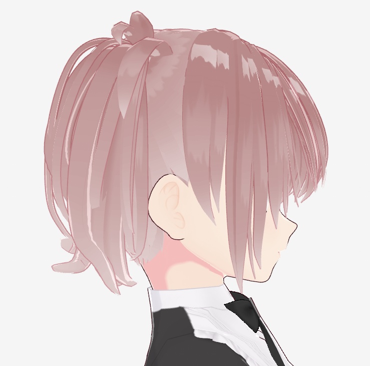 【Vroidヘアプリセット・髪型】片目隠れファニーツインテール