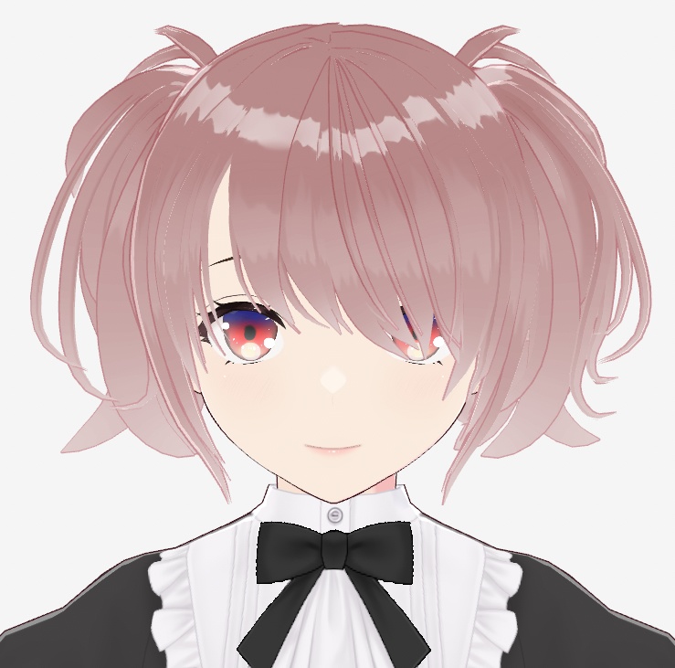 【Vroidヘアプリセット・髪型】片目隠れファニーツインテール