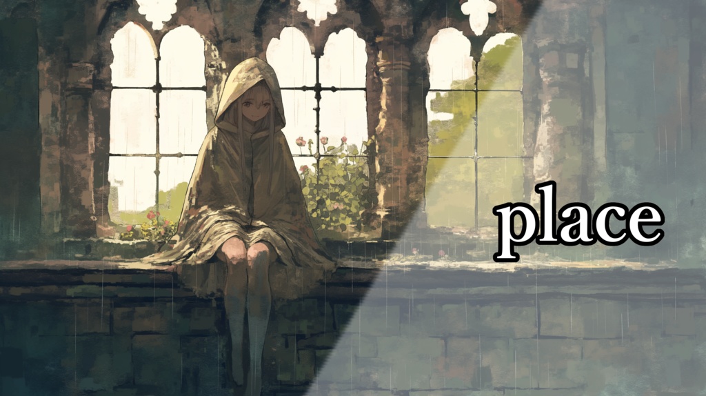 『place』ダークな世界観とノスタルジックな雰囲気の、切なくて美しい雨音とピアノの曲
