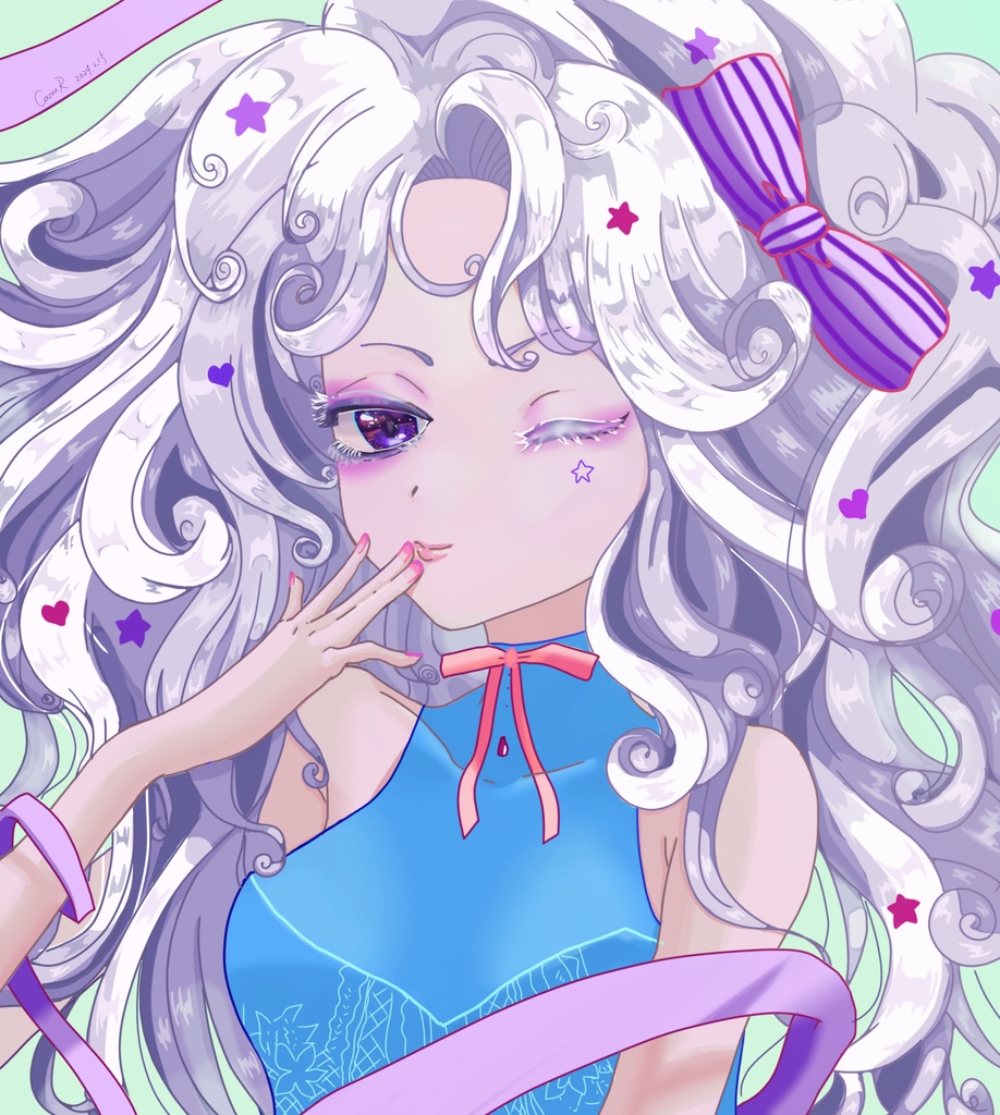 女の子アイコン☆紫系ver