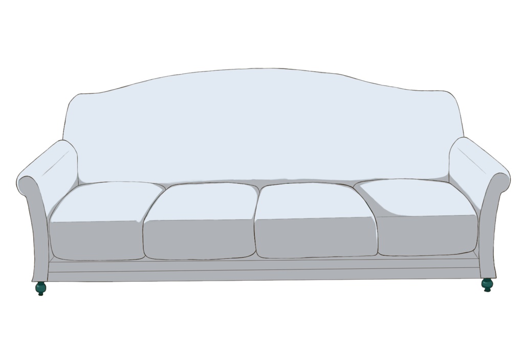 シンプルソファーセット【背景、VTuber配信など】