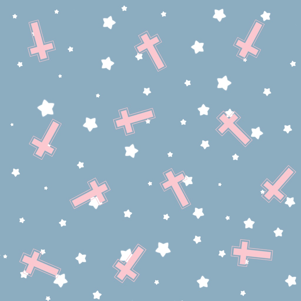 星と十字架の壁紙素材 2色【壁紙やアイコン背景などに】