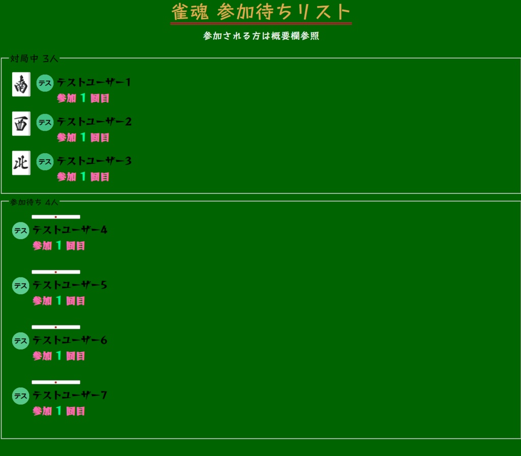 視聴者参加型雀魂（麻雀）向け！参加型管理を麻雀風に表示するわんコメ配布テンプレート【order-mahjongsoul】