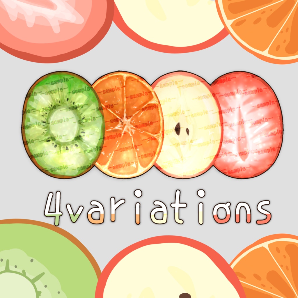 【複数アバター対応】FRUIT EYE TEXTURE