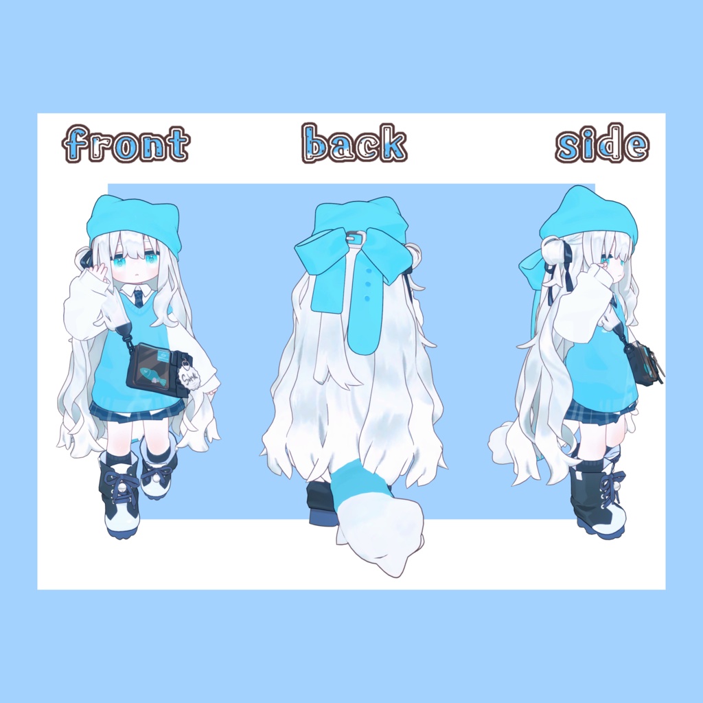 【free】キプフェルデフォルト衣装用テクスチャ『泡沫』