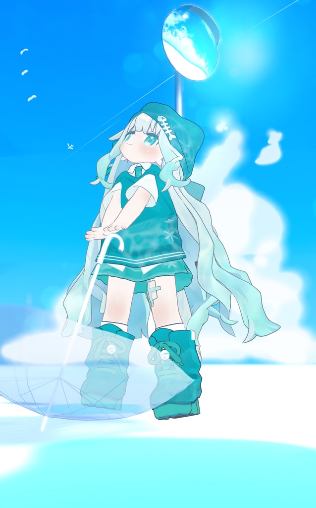 【free】キプフェルデフォルト衣装用テクスチャ『なつびより』