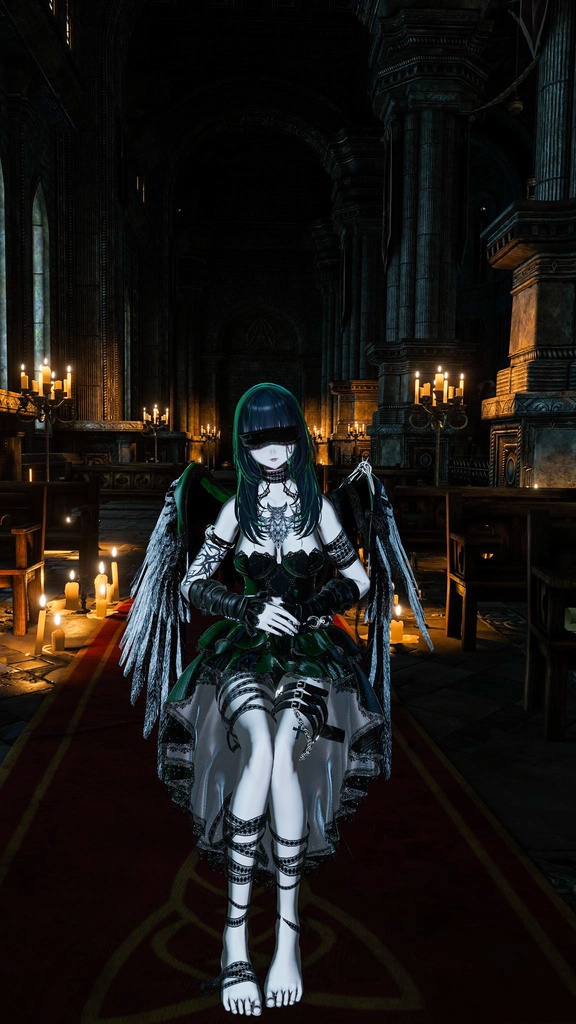 Halloween/蝙蝠タトゥー 6アバター対応(Velnica/マヌカ/ルルネ/森羅/しゅあん/Sio)