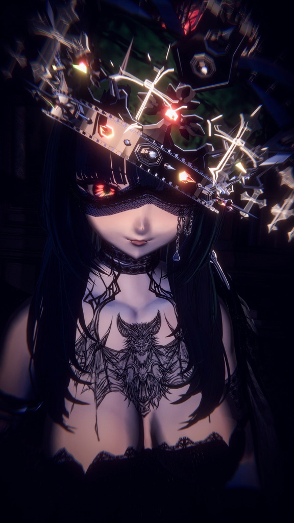 Halloween/蝙蝠タトゥー 6アバター対応(Velnica/マヌカ/ルルネ/森羅/しゅあん/Sio)