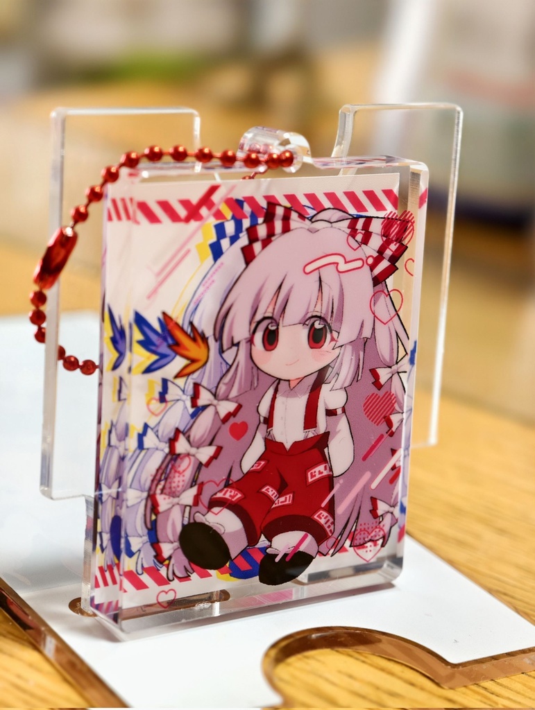 チェーン付きアクリルブロック(藤原妹紅)