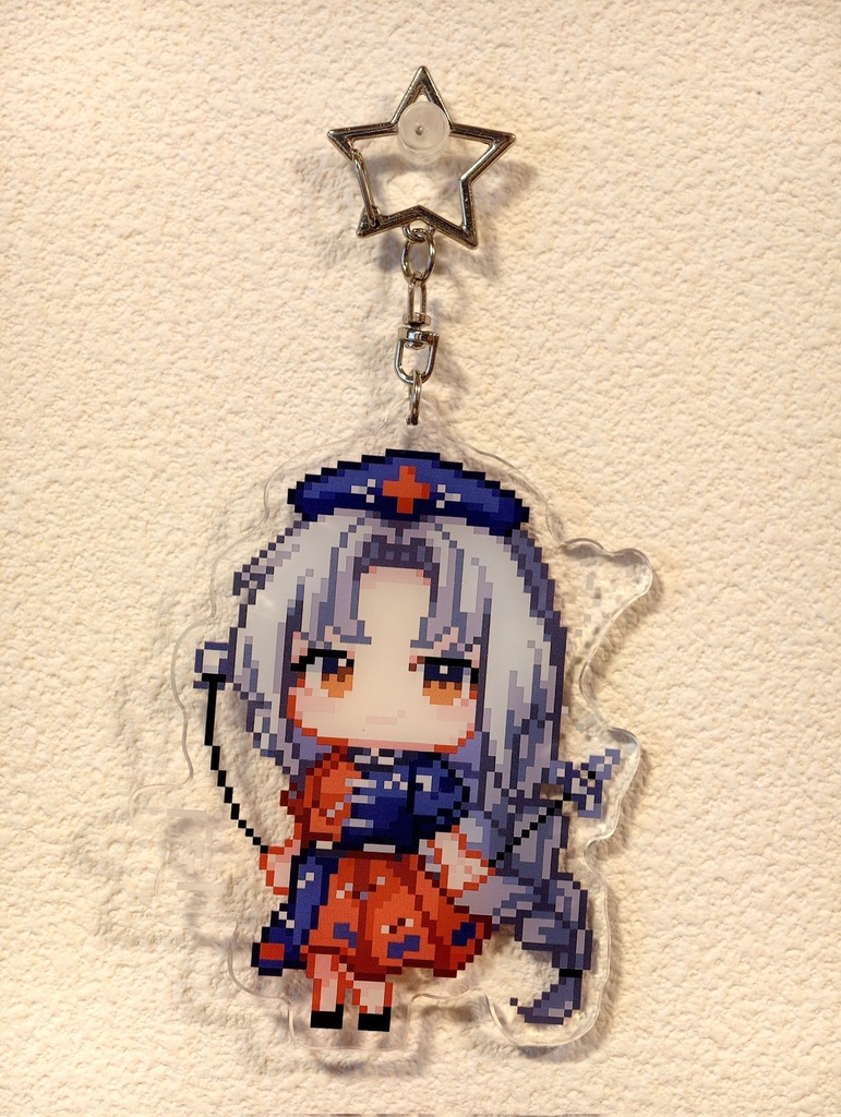 ドット絵アクリルキーホルダー(八意永琳)