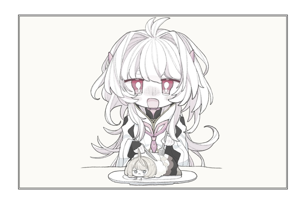 FGOイラストポストカード(レディ・アヴァロン＆ミニオベロン)