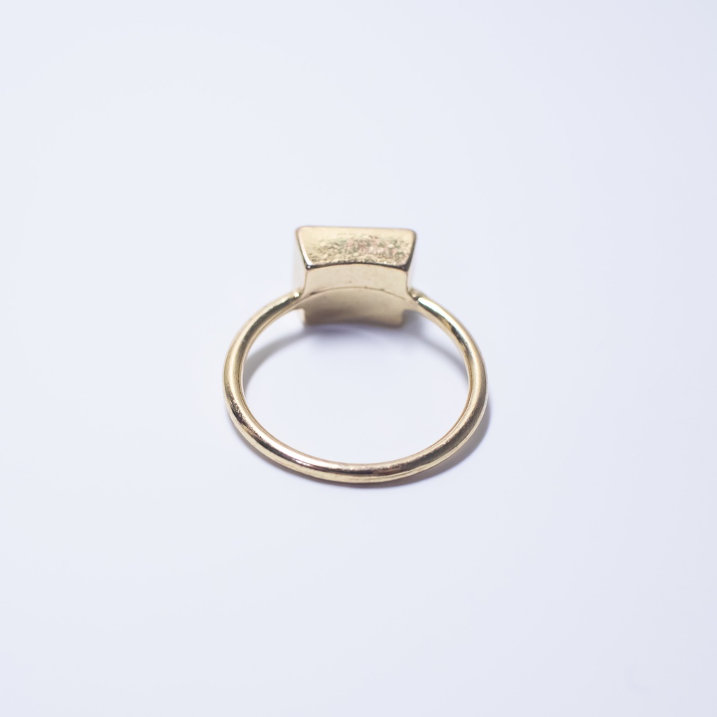 推し色★推し誕生石★3月 天然石 アイオライトのレクタングルリング【10号・13号】