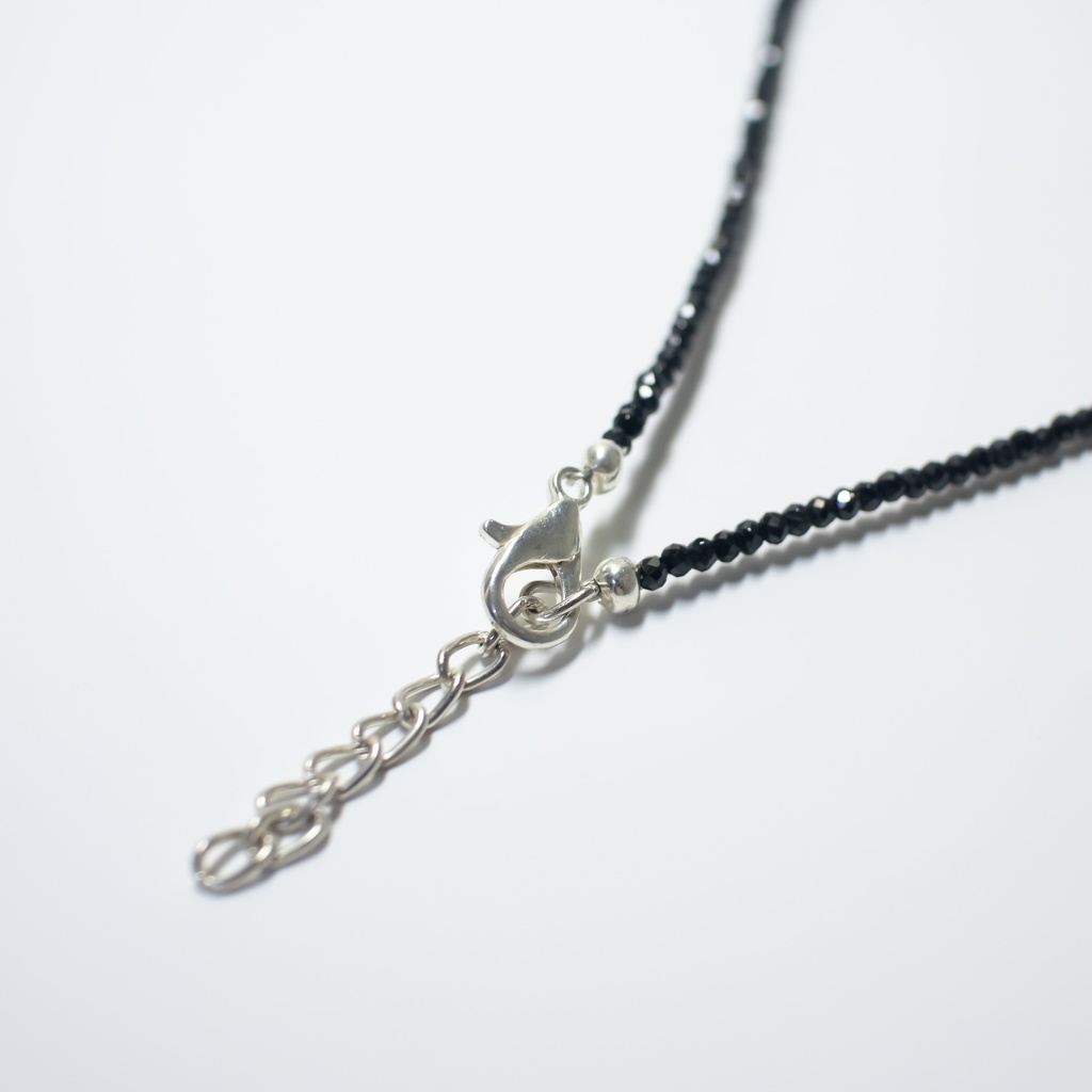 推し誕生石★ 天然石 ブラックスピネルのネックレス【アジャスター付きで調整可能】男女兼用