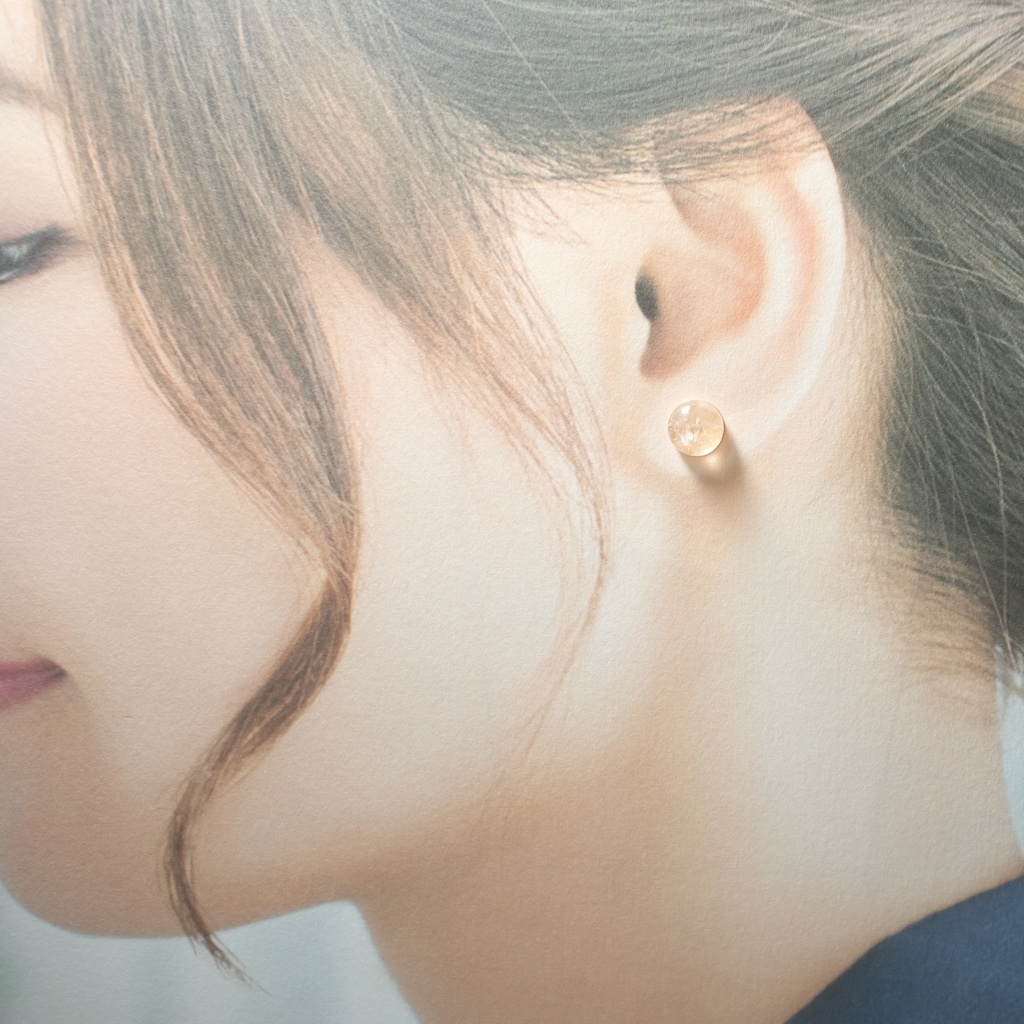 推し色★推し誕生石★ モルガナイト 天然石の一粒ピアス【サージカルステンレス 金属アレルギー対応】