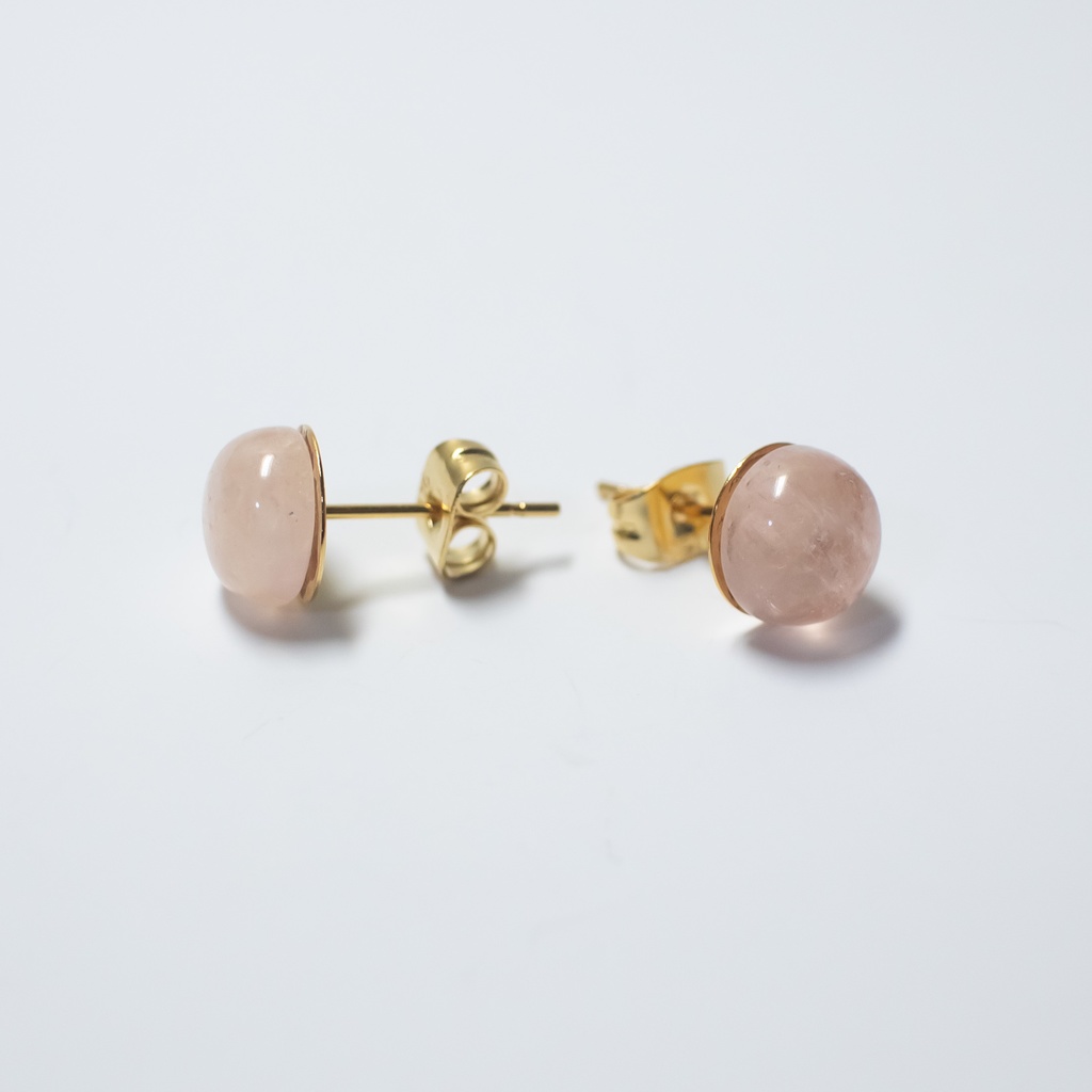 推し色★推し誕生石★ モルガナイト 天然石の一粒ピアス【サージカルステンレス 金属アレルギー対応】