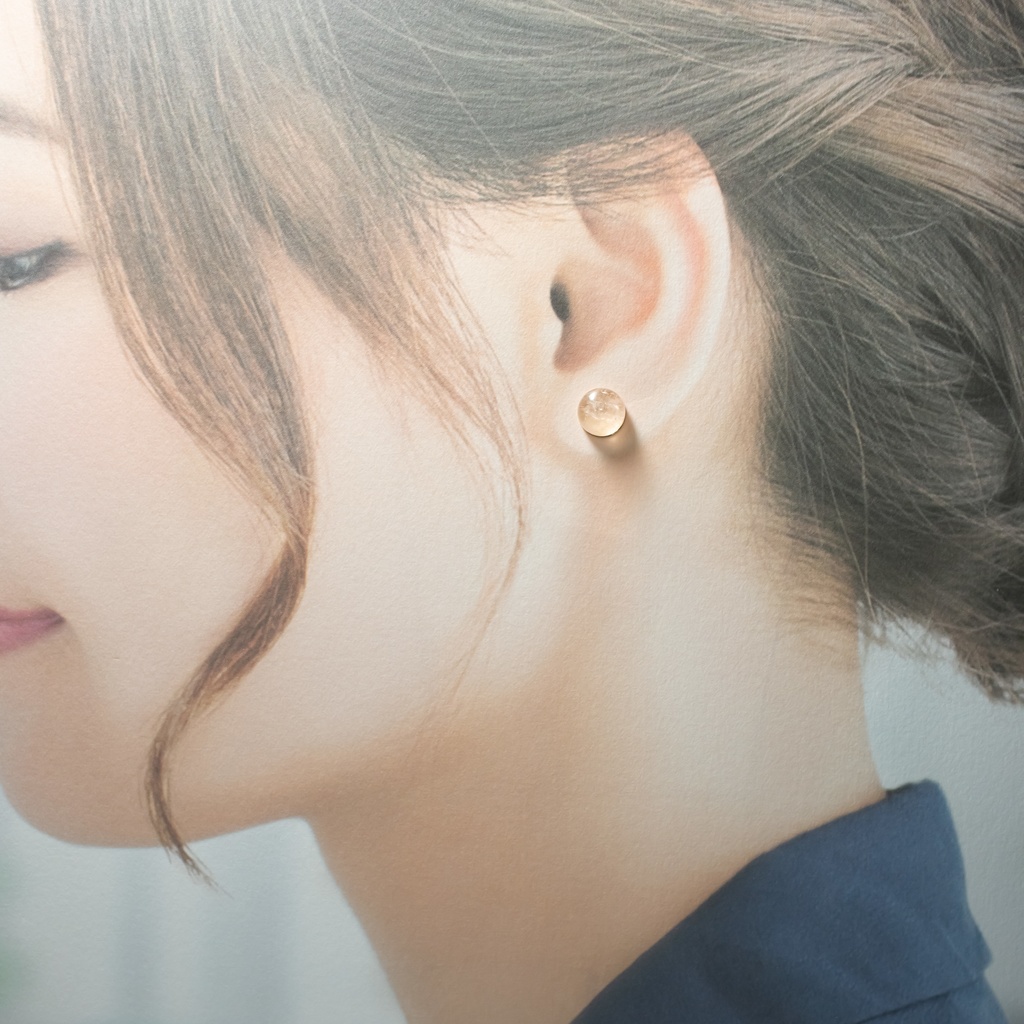 推し色★推し誕生石★ モルガナイト 天然石の一粒ピアス【サージカルステンレス 金属アレルギー対応】