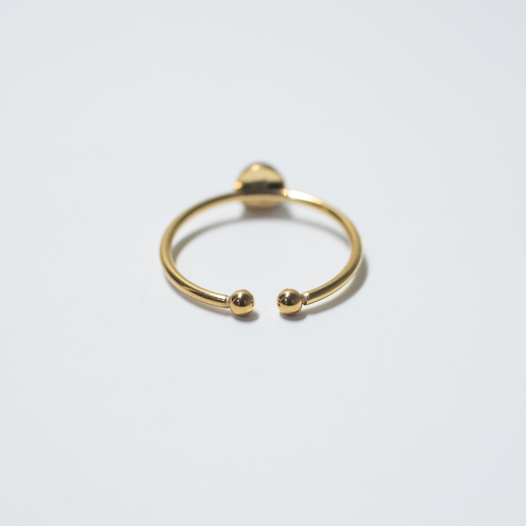 推し色★推し誕生石★ 天然石 モザンビークガーネットのピンキーリング【約3号】金属アレルギー対応 サージカルステンレス