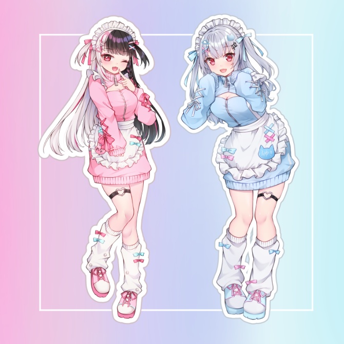 【通常販売分】葉加瀬冬雪/夜見れな　ジャージメイドアクリルスタンド