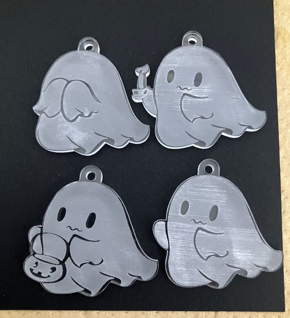 おばけのアクリルキーホルダーパーツのみ