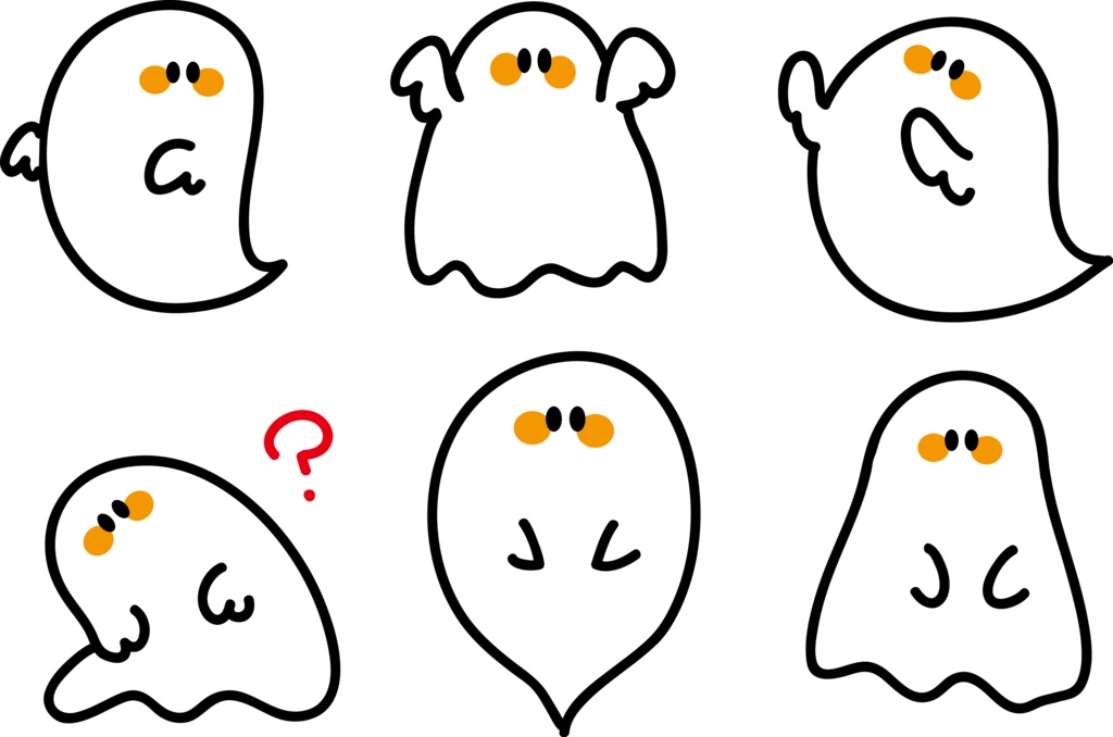 【トートバッグ|Mサイズ】かわいいオバケ