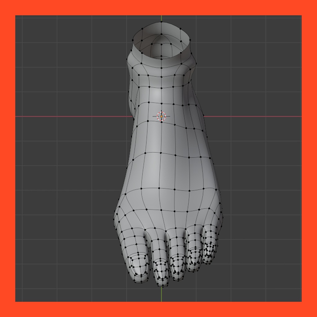 【時短用】足くび【3Dモデル】すぐ使える