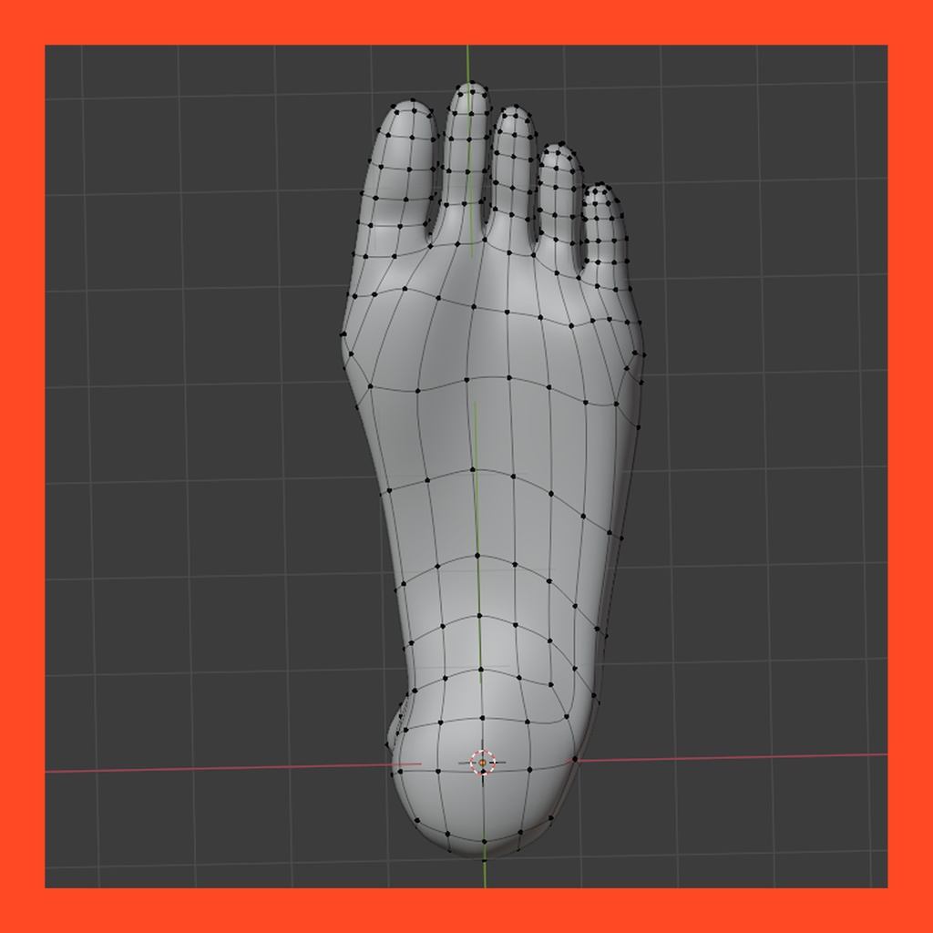 【時短用】足くび【3Dモデル】すぐ使える