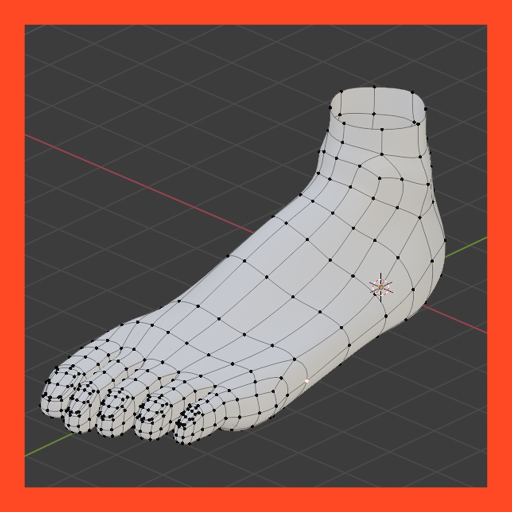 【時短用】足くび【3Dモデル】すぐ使える