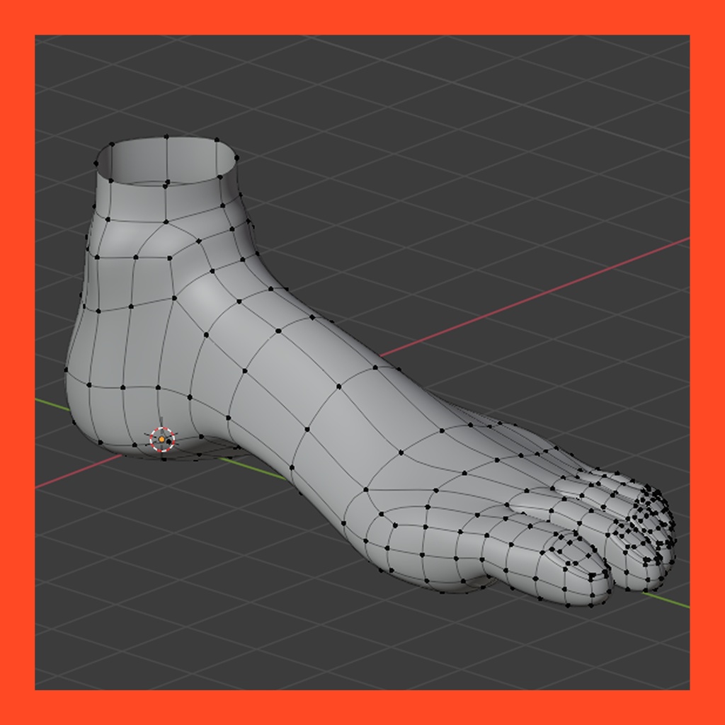 【時短用】足くび【3Dモデル】すぐ使える