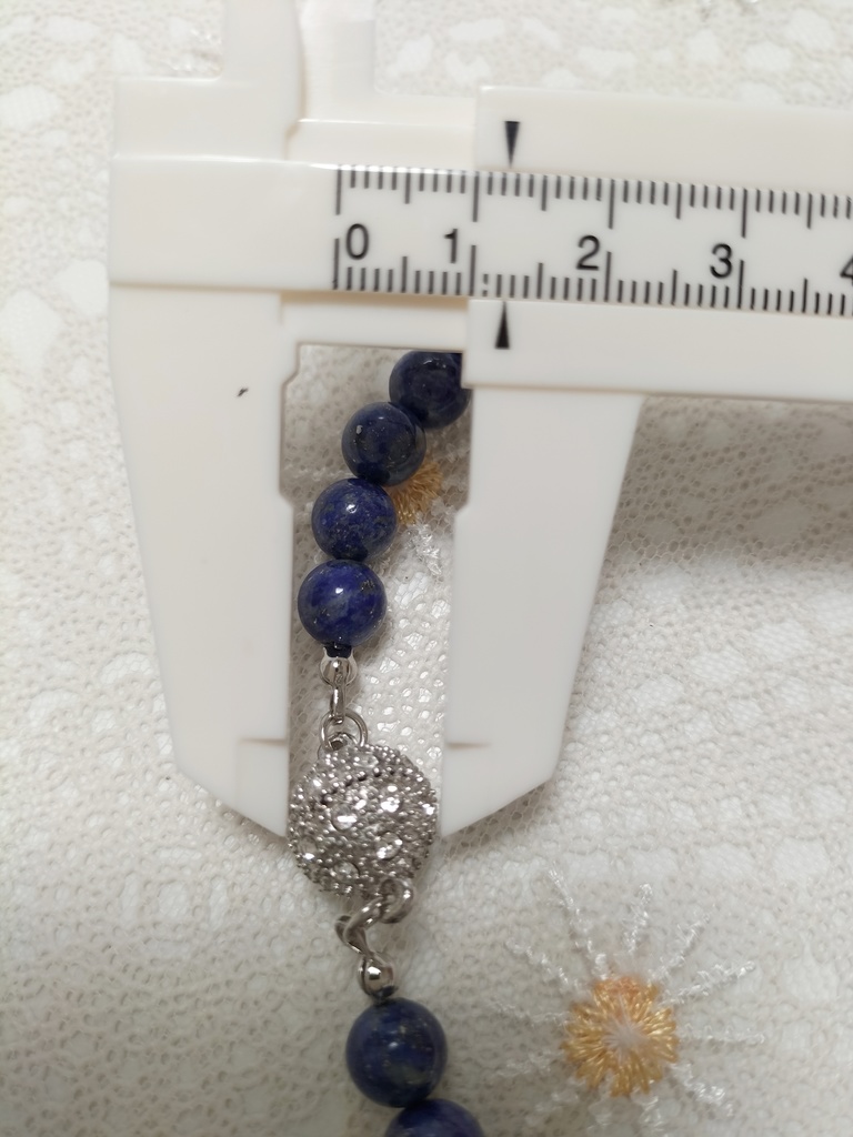 天然石ラピスラズリ(無着色)のマグネット式ネックレス