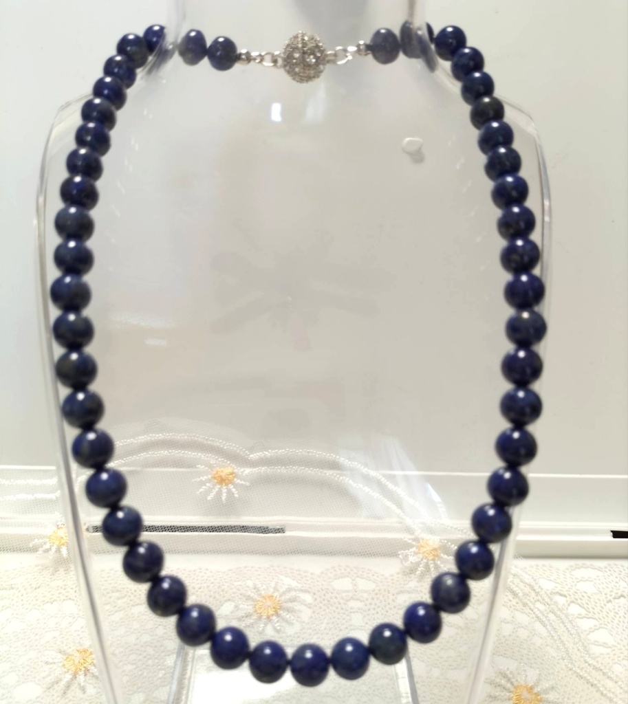天然石ラピスラズリ(無着色)のマグネット式ネックレス