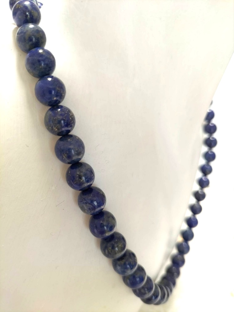 天然石ラピスラズリ(無着色)のマグネット式ネックレス